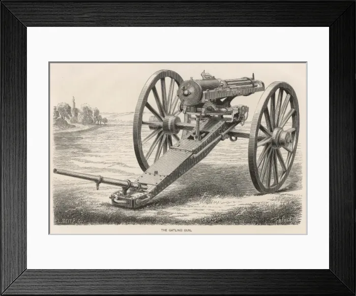 Framed Print : Gatling gun Framed Print : Gatling gun