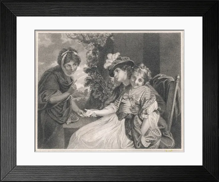 Framed Print : Gipsy reading a palm Framed Print : Gipsy reading a palm
