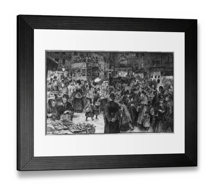 Framed Print : Saturday evening shopping, East End of London Framed Print : Saturday evening shopping, East End of London