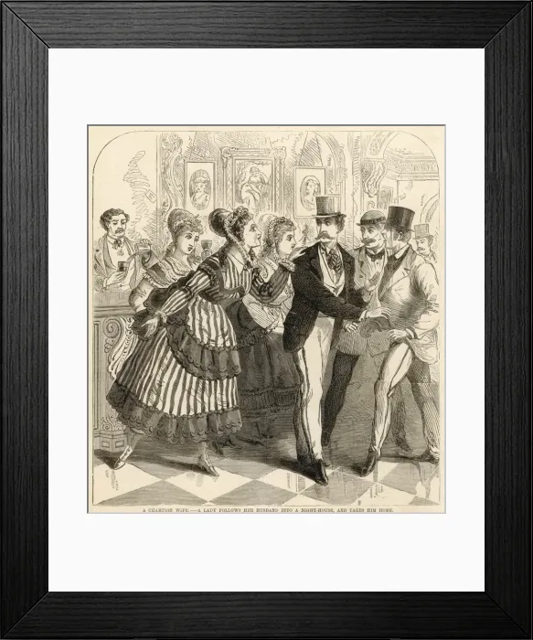 Framed Print : Misbehaving husband in a Piccadilly night house Framed Print : Misbehaving husband in a Piccadilly night house