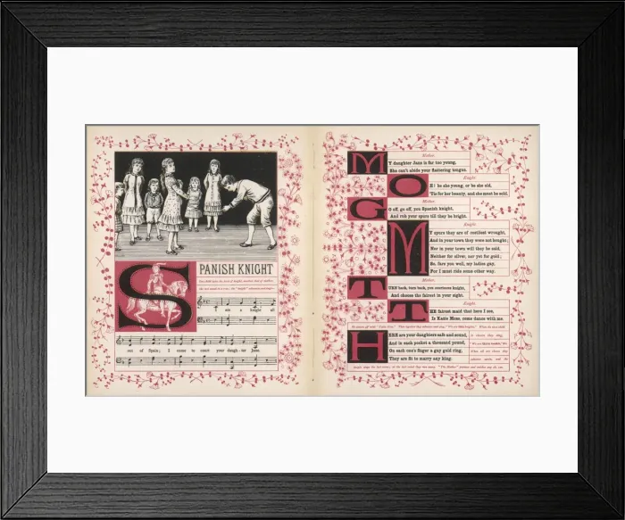 Framed Print : Spanish Knight, words and music Framed Print : Spanish Knight, words and music