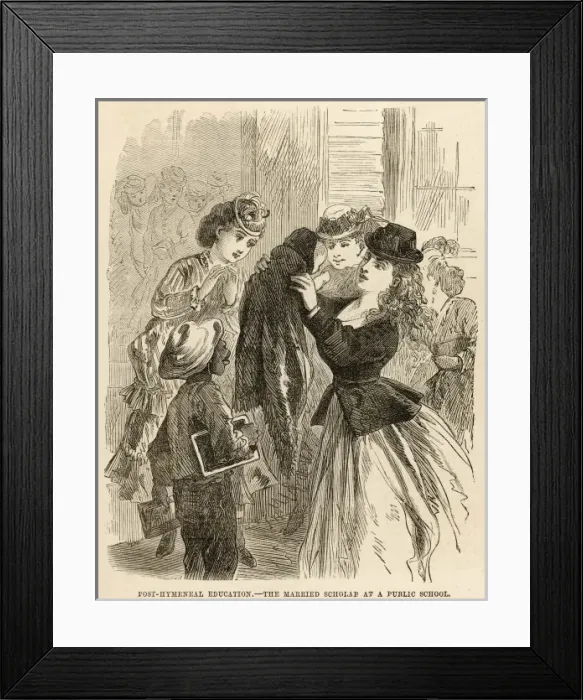 Framed Print : Schoolgirl mother at Memphis, USA, with her baby Framed Print : Schoolgirl mother at Memphis, USA, with her baby