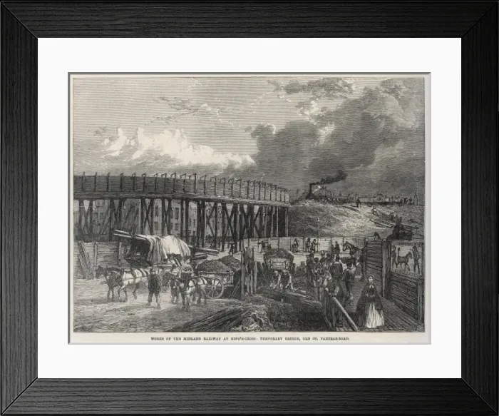 Framed Print : St Pancras Station Construction Framed Print : St Pancras Station Construction