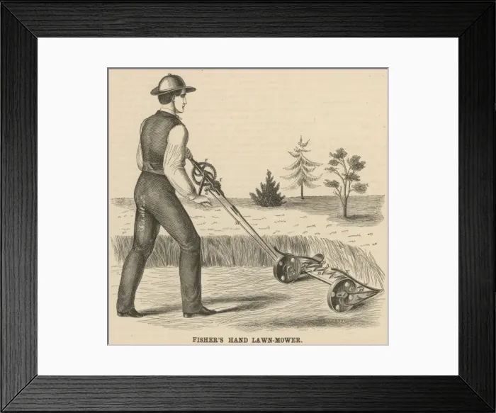 Framed Print : Fishers Man Mower 1863 Framed Print : Fishers Man Mower 1863