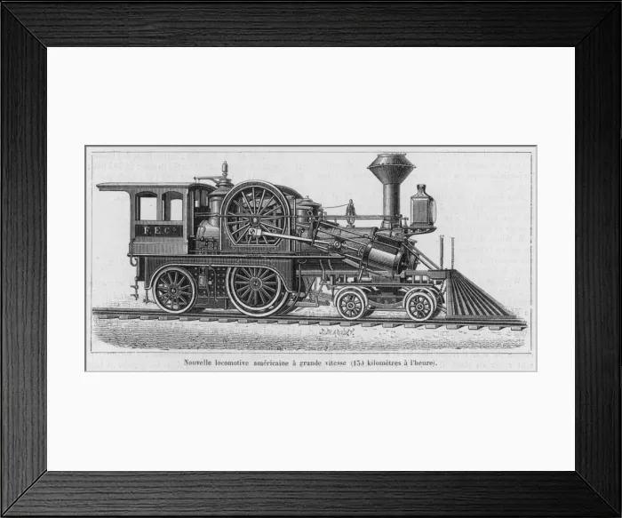 Framed Print : Fontaine express train Framed Print : Fontaine express train