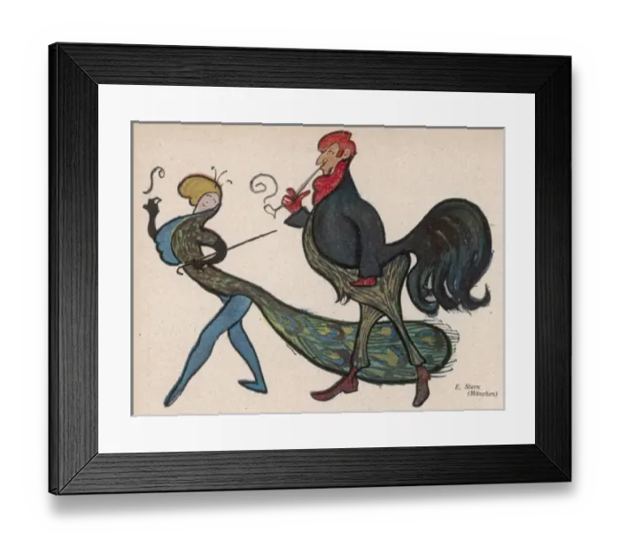 Framed Print : Cock and Peacock Framed Print : Cock and Peacock