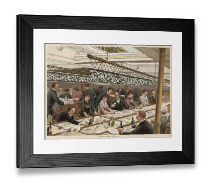 Framed Print : Dinner on a Liner Framed Print : Dinner on a Liner