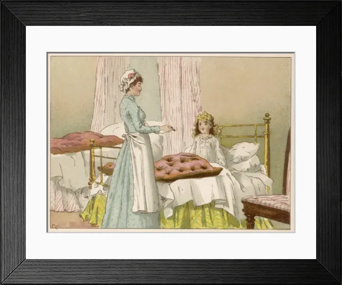 Framed Print : Nursemaid and Girl 1884 Framed Print : Nursemaid and Girl 1884