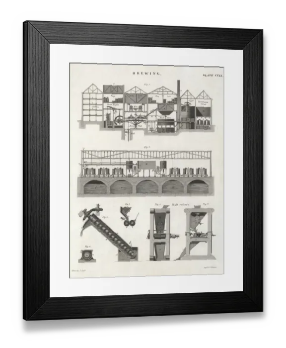 Framed Print : Cross Section of Brewery Framed Print : Cross Section of Brewery