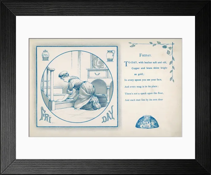 Framed Print : Housemaid Scrubbing 1886 Framed Print : Housemaid Scrubbing 1886