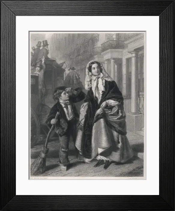 Framed Print : Crossing Sweeper Framed Print : Crossing Sweeper