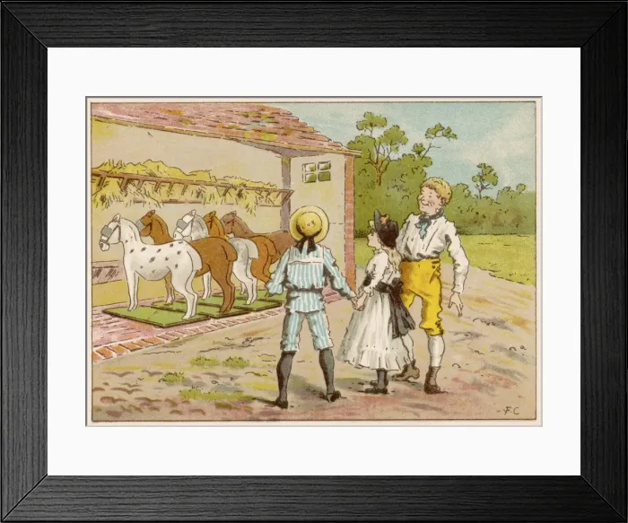 Framed Print : Horses in Stables 1884 Framed Print : Horses in Stables 1884