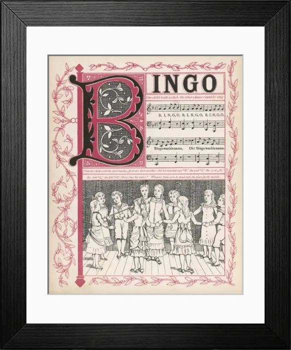 Framed Print : Bingo Childrens Game Framed Print : Bingo Childrens Game