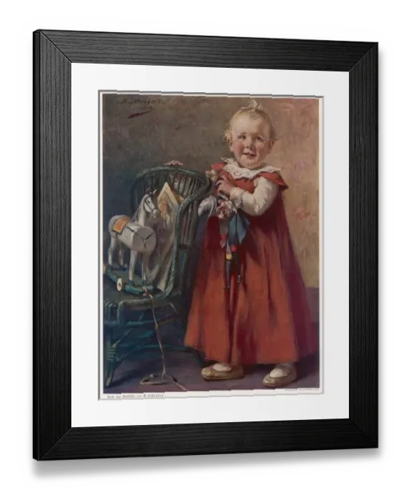 Framed Print : Toddler with Toys 1902 Framed Print : Toddler with Toys 1902