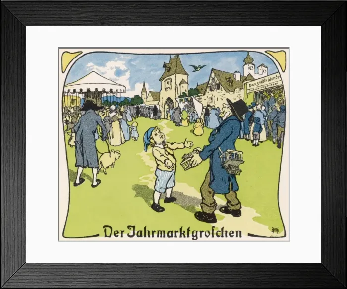 Framed Print : Street Market 1902 Framed Print : Street Market 1902