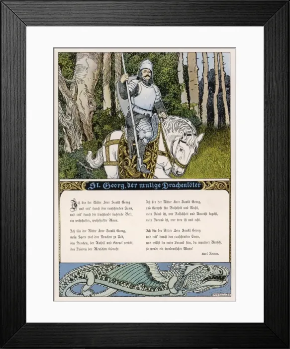 Framed Print : St George and Dragon Framed Print : St George and Dragon