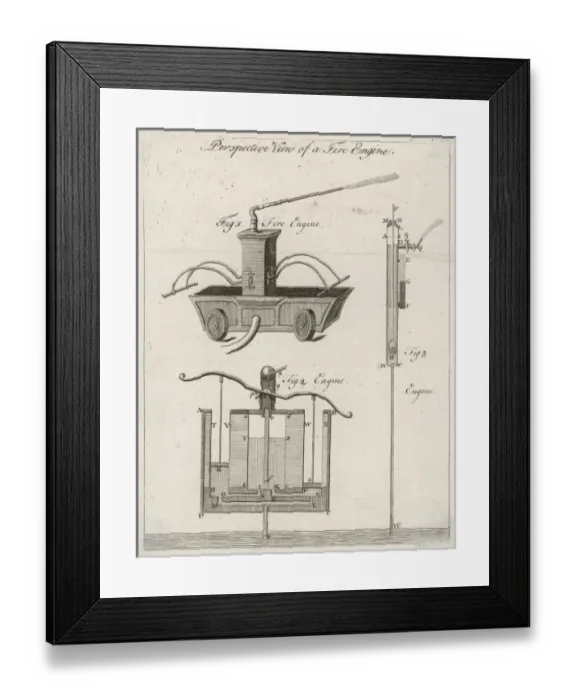 Framed Print : Manual pump engine Framed Print : Manual pump engine