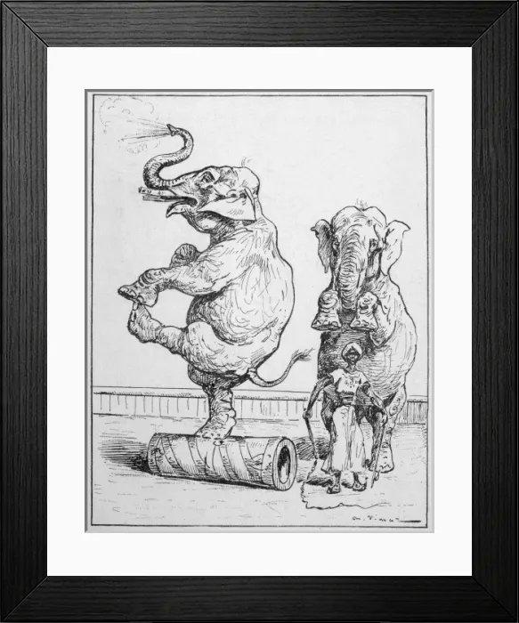 Framed Print : Performing Elephants Framed Print : Performing Elephants
