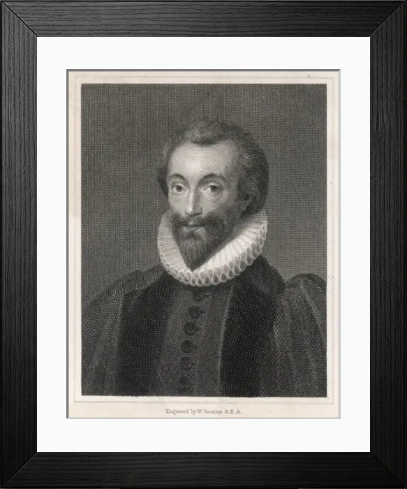 Framed Print : JOHN DONNE 1572-1631 Framed Print : JOHN DONNE 1572-1631