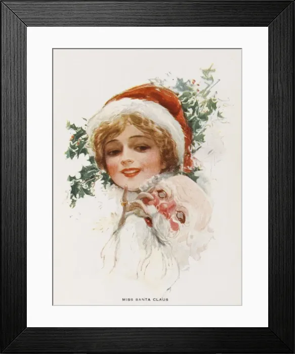 Framed Print : Miss Santa Claus / 1911 Framed Print : Miss Santa Claus / 1911
