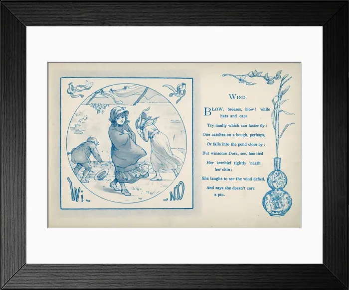 Framed Print : Windy Day 1886 Framed Print : Windy Day 1886