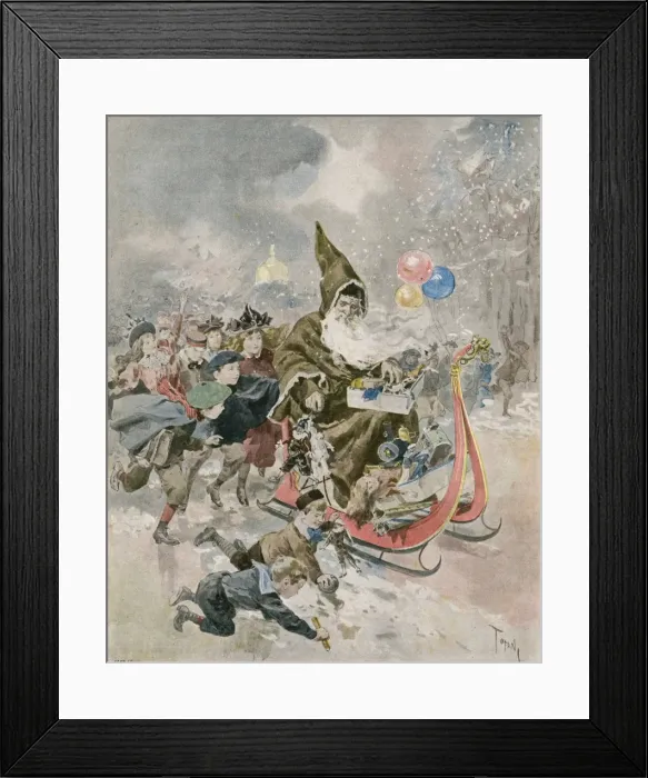 Framed Print : Father Christmas / Sleigh Framed Print : Father Christmas / Sleigh