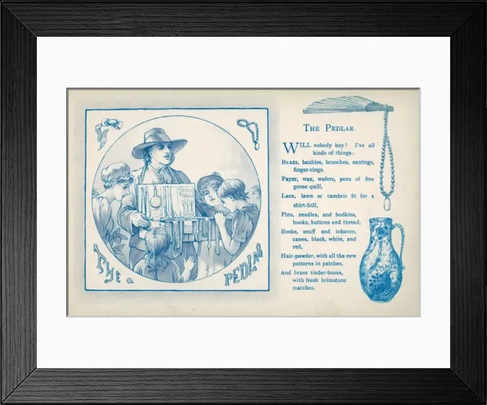 Framed Print : Pedlar with Wares 1886 Framed Print : Pedlar with Wares 1886