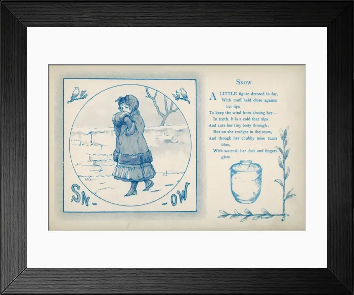 Framed Print : Little Girl in Snow 1886 Framed Print : Little Girl in Snow 1886