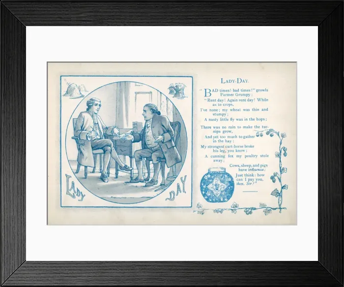 Framed Print : Farmer and Landlord 1886 Framed Print : Farmer and Landlord 1886