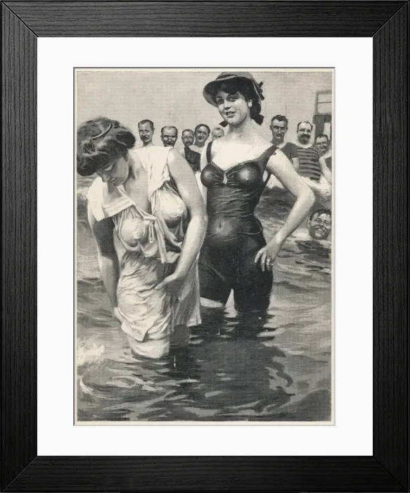 Framed Print : Bathers & Admirers 1906 Framed Print : Bathers & Admirers 1906