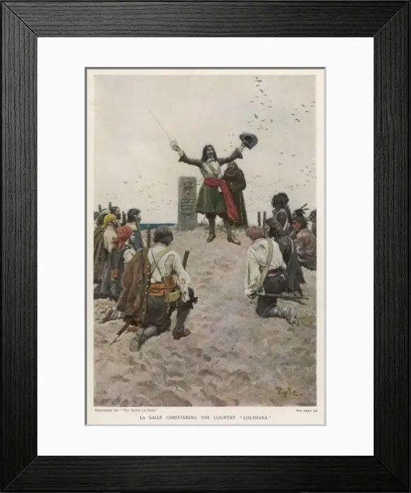 Framed Print : LA Salle in America 1680 Framed Print : LA Salle in America 1680