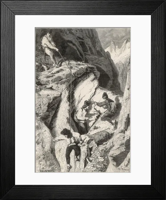 Framed Print : Geologists Hunt Crystals Framed Print : Geologists Hunt Crystals