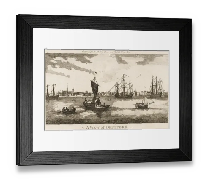Framed Print : Deptford: view of the river Framed Print : Deptford: view of the river