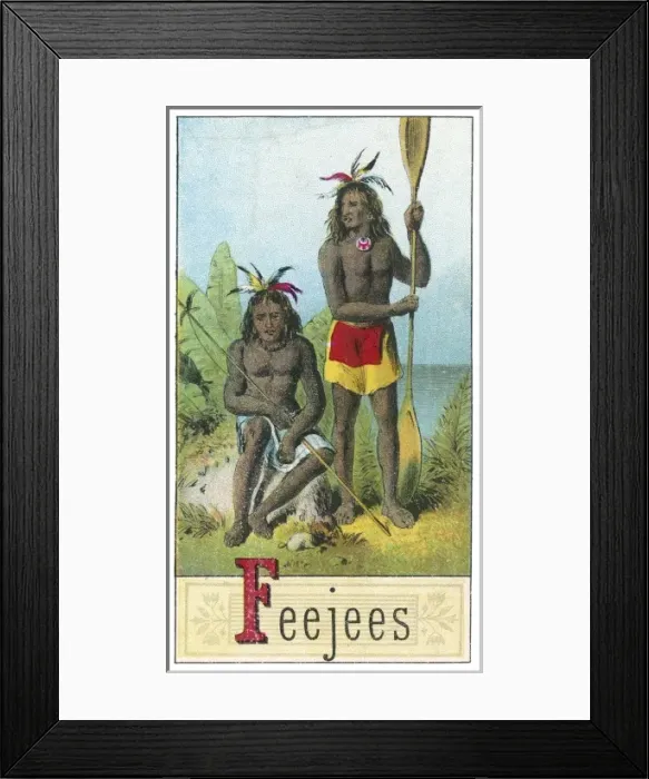 Framed Print : Racial Types Fiji 19C Framed Print : Racial Types Fiji 19C