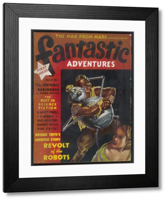 Framed Print : Man versus robot in Revolt of the Robots Framed Print : Man versus robot in Revolt of the Robots