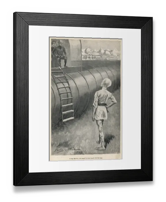 Framed Print : Encounter with a tall man from Mars Framed Print : Encounter with a tall man from Mars