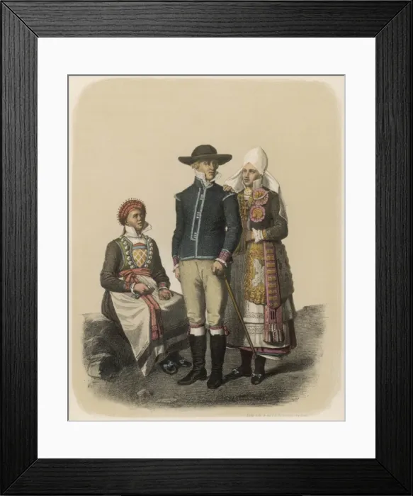 Framed Print : Country people from the district of Skane, Sweden Framed Print : Country people from the district of Skane, Sweden