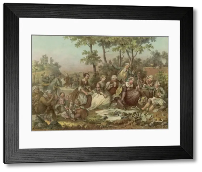 Framed Print : Countryside outing of wealthy Swedish citizens Framed Print : Countryside outing of wealthy Swedish citizens