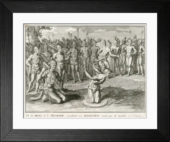 Framed Print : King of Florida consulting his Magician before battle Framed Print : King of Florida consulting his Magician before battle