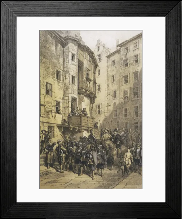 Framed Print : Street scene in West Bow, Edinburgh, Scotland Framed Print : Street scene in West Bow, Edinburgh, Scotland