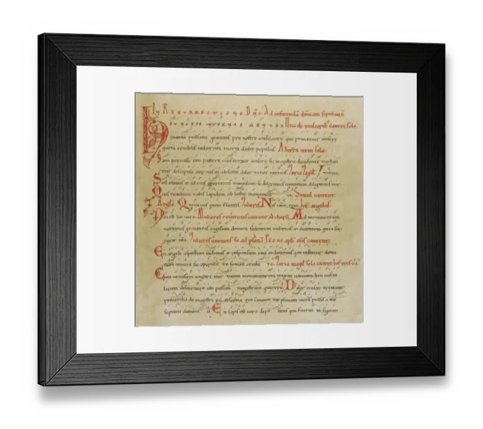 Framed Print : Page from the Easter liturgy, in Latin Framed Print : Page from the Easter liturgy, in Latin