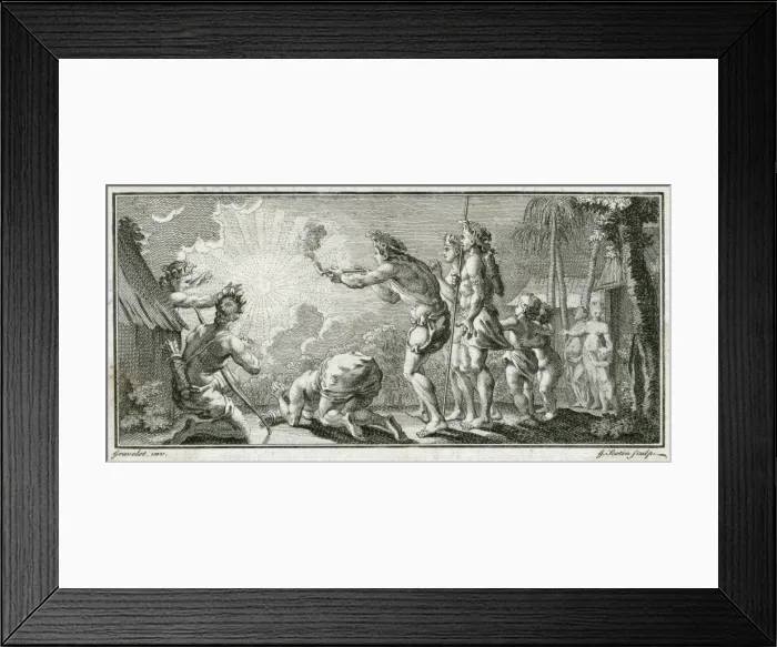 Framed Print : American Indians worshipping the Sun Framed Print : American Indians worshipping the Sun