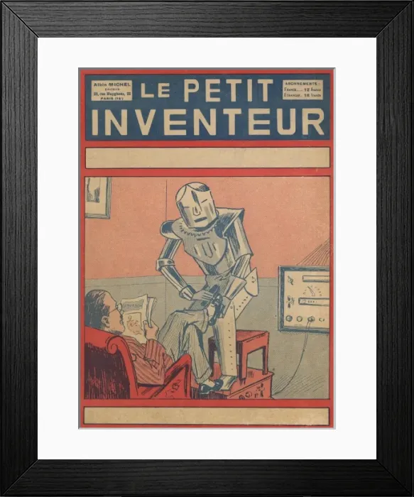 Framed Print : Robot servant polishing shoes Framed Print : Robot servant polishing shoes
