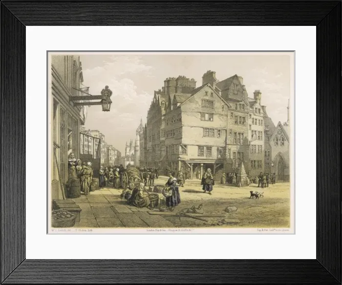 Framed Print : High Street from West Bow, Lawnmarket, Edinburgh Framed Print : High Street from West Bow, Lawnmarket, Edinburgh