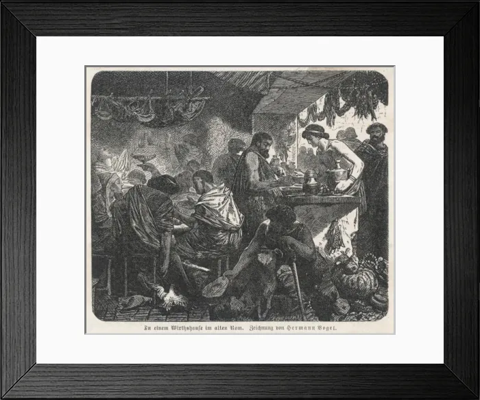 Framed Print : Scene in an Ancient Roman tavern Framed Print : Scene in an Ancient Roman tavern