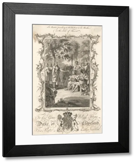 Framed Print : Augustine preaching to King Ethelbert and Queen Bertha Framed Print : Augustine preaching to King Ethelbert and Queen Bertha