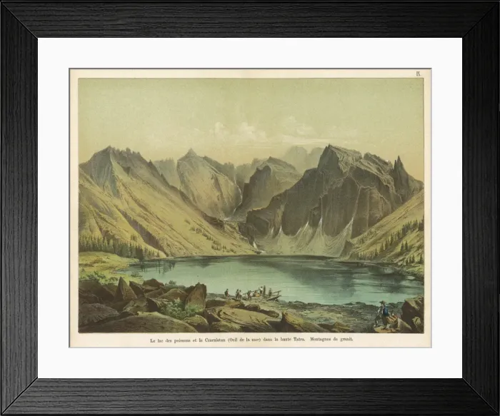 Framed Print : Lake Czarnistan in the Carpathians, Czechoslovakia Framed Print : Lake Czarnistan in the Carpathians, Czechoslovakia