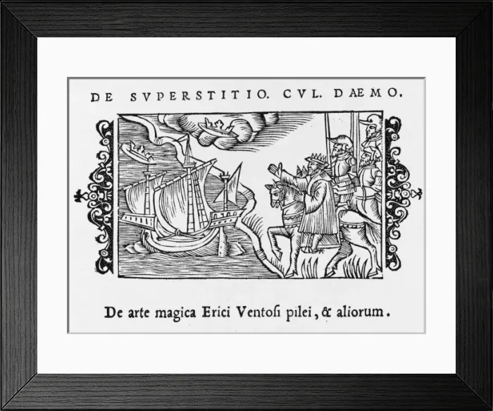 Framed Print : Magician conjuring up favourable winds, Scandinavia Framed Print : Magician conjuring up favourable winds, Scandinavia