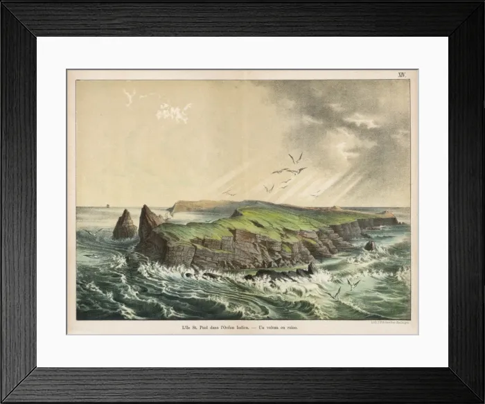 Framed Print : St Paul Island, Indian Ocean, a former volcano Framed Print : St Paul Island, Indian Ocean, a former volcano