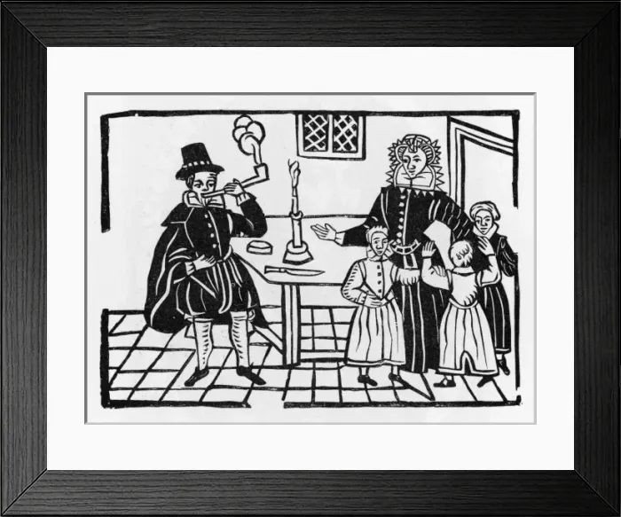 Framed Print : Father Smoking a Pipe Framed Print : Father Smoking a Pipe